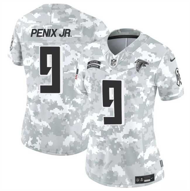 Womens Atlanta Falcons #9 Michael Penix Jr. 2024 F.U.S.E Arctic Camo Salute To Service Limited Stitched Jersey Dzhi->atlanta falcons->NFL Jersey